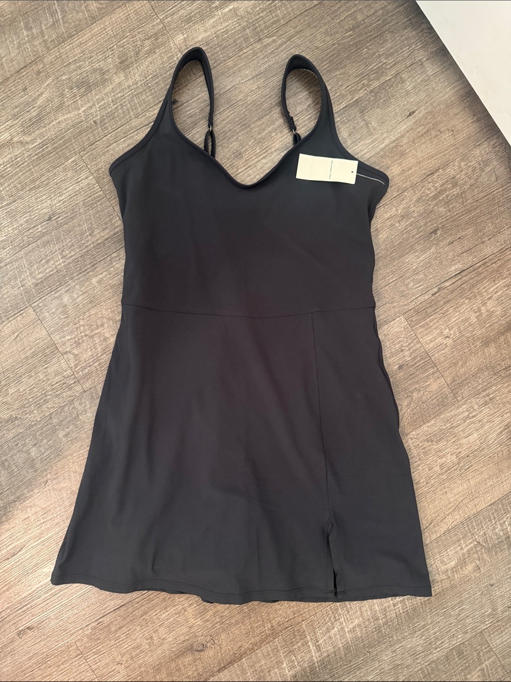 Abercrombie & Fitch Black Sleeveless Mini Workout Dress